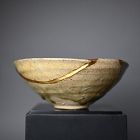 Kamakura era Kintsugi Japanese Hira-chawan Tea Bowl