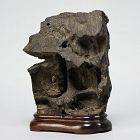 Antique Japanese Suiseki Natural Stone Display, Buddhist Grotto