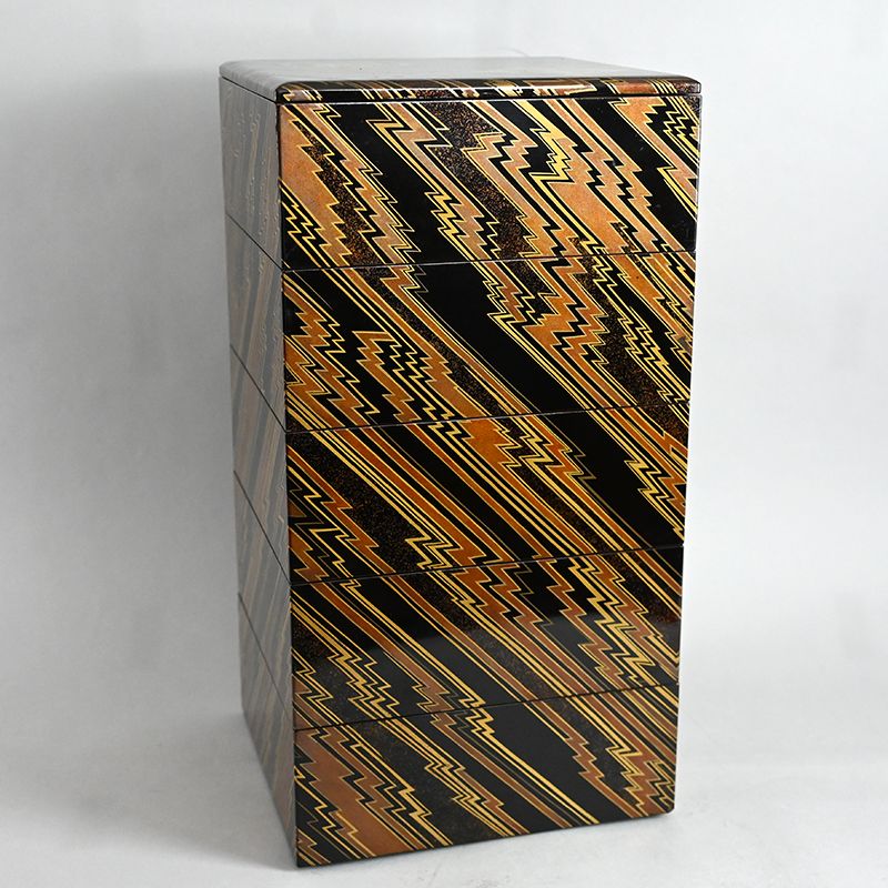 19th Century Lacquered Jubako Stacking Box