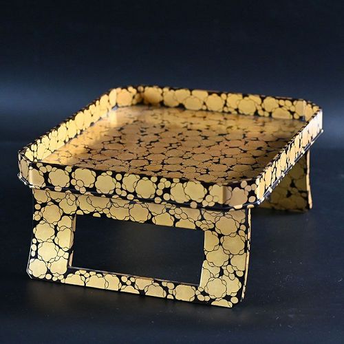 Remarkable Antique Japanese Footed Lacquer Tray