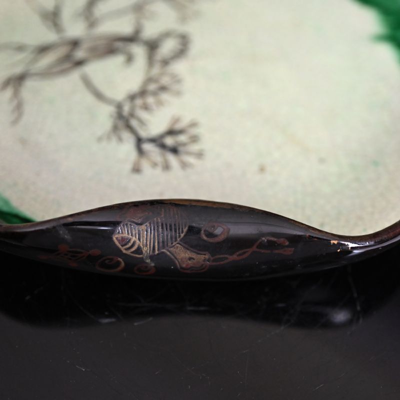 Antique Toyoraku Lacquered Pottery Dish