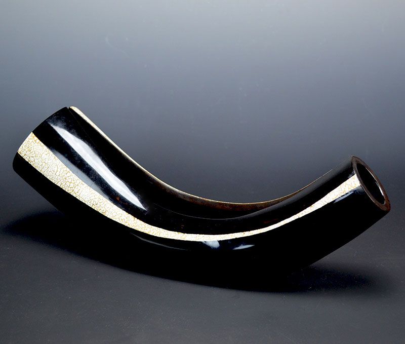 Mid Century Dry-lacquer Vase by Kawai Masazo