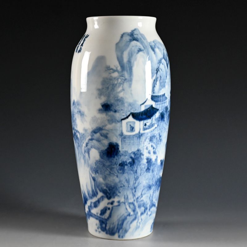 Fabulous Large Antique Porcelain Vase by Kanzan Denshichi