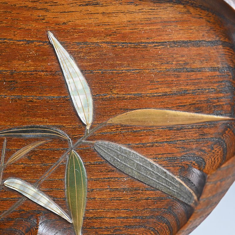 Set 5 Exquisite Wood Grain Dishes with Lacquer Designs