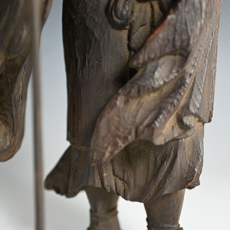 Tuschiya Yasuchika, 19th c. Wood carving, Wandering Priest