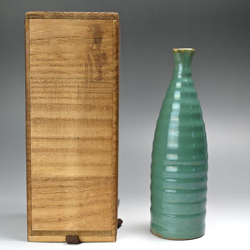 Rare 19th century Kosugi-yaki Tokkuri Sake Bottle