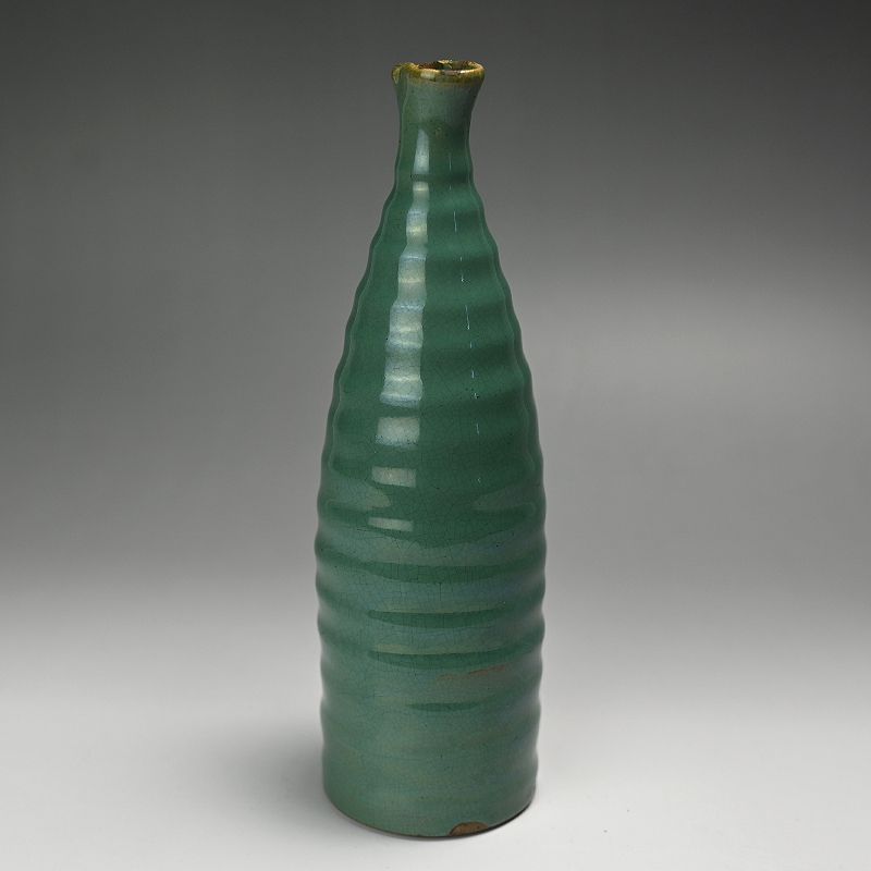 Rare 19th century Kosugi-yaki Tokkuri Sake Bottle