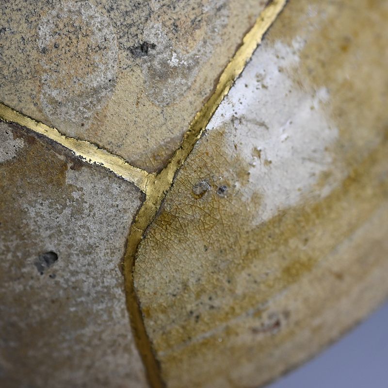 Ancient Yamachawan Tea Bowl w/ Kintsugi Gold Repairs