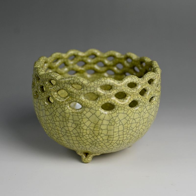 Beautiful Pottery Bowl by 11th Generation Raku Keinyu