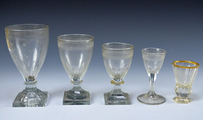 Set of 5 Dutch Glass Vessels from Nakai Riken Collection
