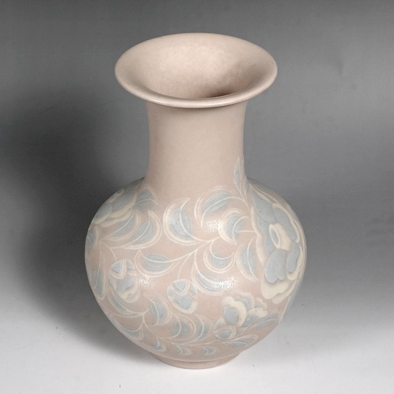 Rare Pink Vase by Kiyomizu Rokubei Ⅴ