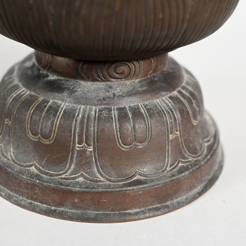 Large Antique Japanese Bronze Buddhist Koro Censer