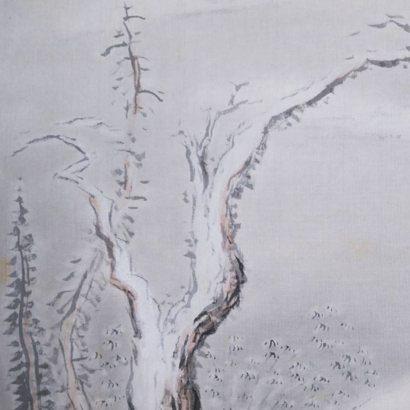 Exquisite Winter Snowscape Scroll by Shirakura Niho