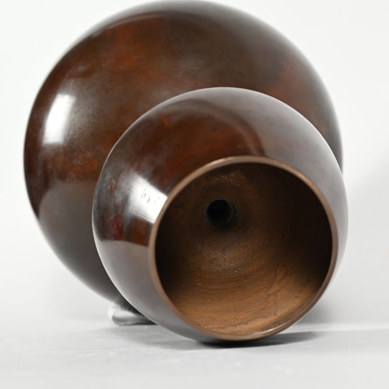 Japanese Bronze Vase by Yamamuro Hyakusei