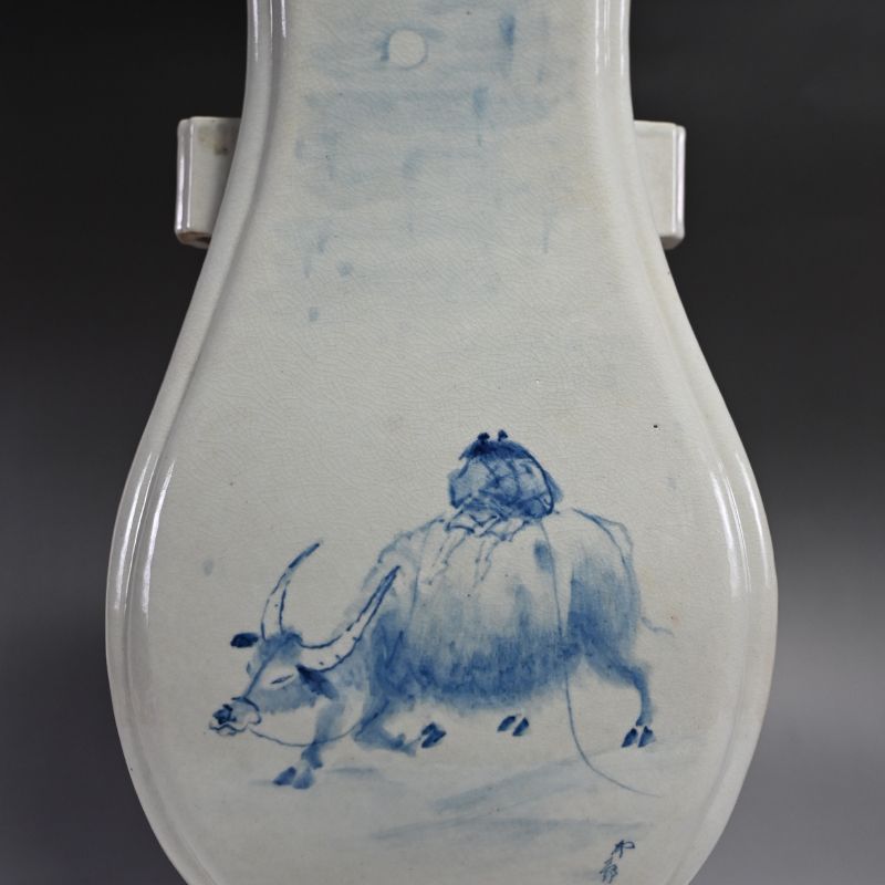Antique Japanese Vase, Kiyomizu Rokubei V &amp; Domoto Insho
