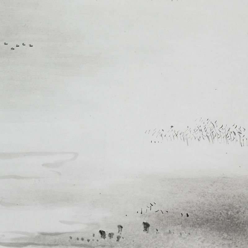 Important Set of 4 Scrolls by Shirakura Niho, Exhibited 1936