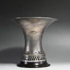Solid Silver Art-deco Era Japanese Vase