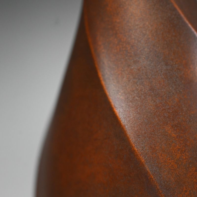 Exquisite Modernist Bronze vase by Yajima Boshu