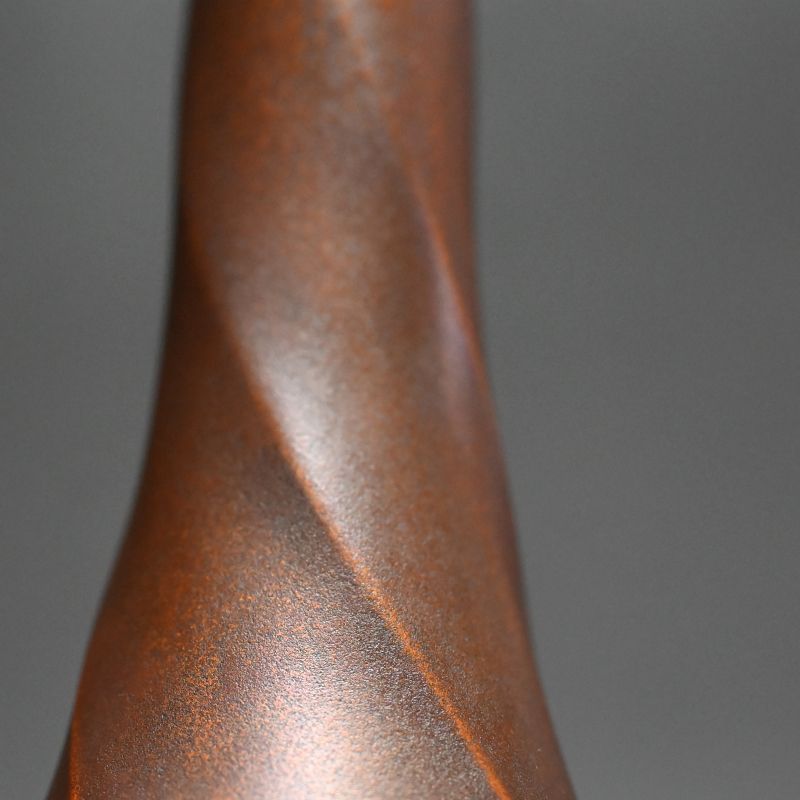 Exquisite Modernist Bronze vase by Yajima Boshu