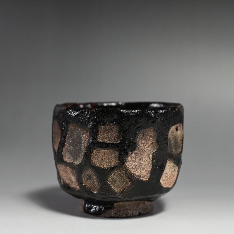 Edo period Black Raku Chawan Tea Bowl by Dohachi