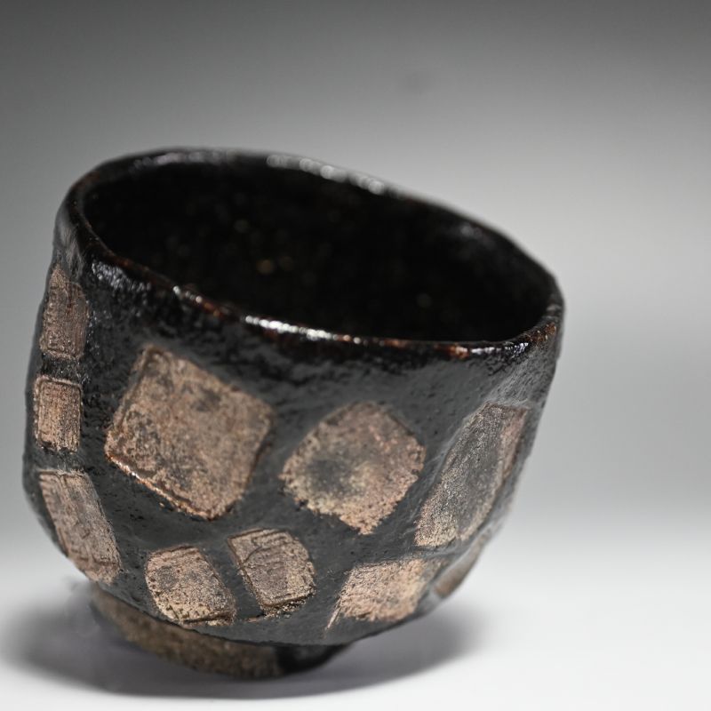 Edo period Black Raku Chawan Tea Bowl by Dohachi