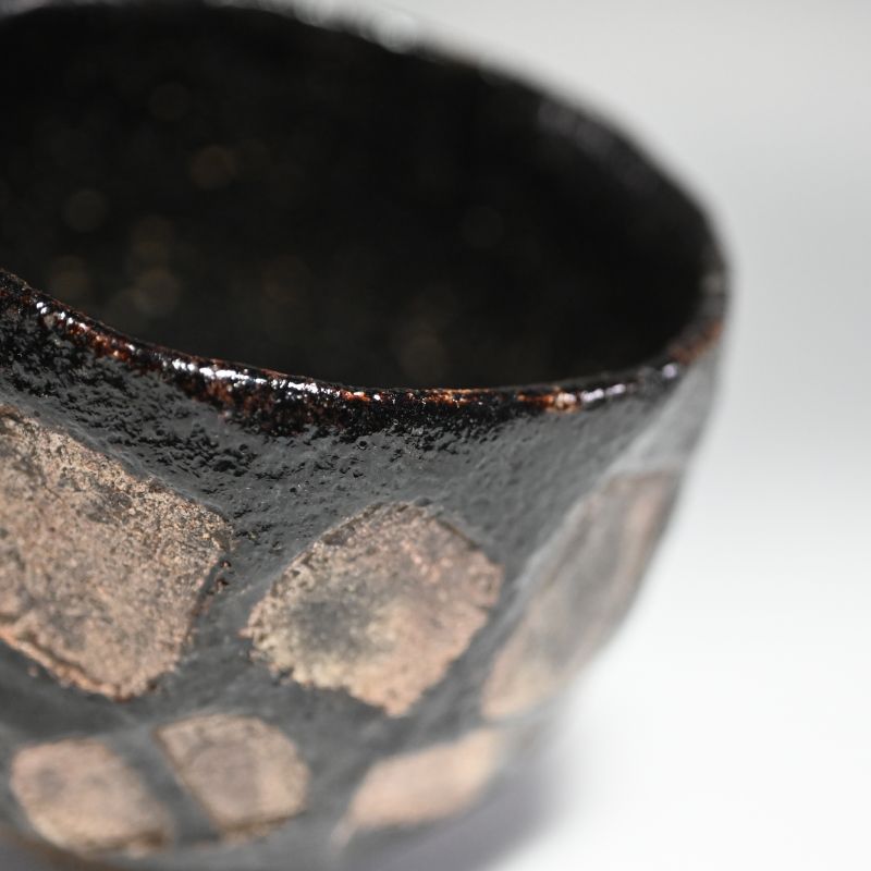 Edo period Black Raku Chawan Tea Bowl by Dohachi