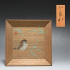 Exquisite Antique Wooden Tray Decorated by Domoto Insho