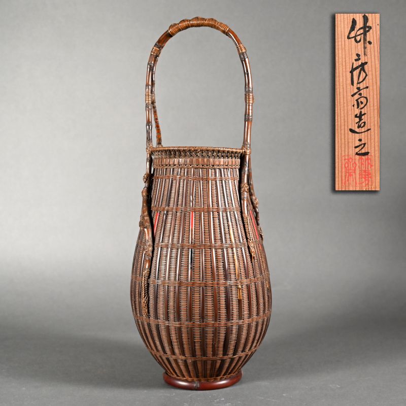 Antique Japanese Arrow Basket by Maeda Chikubosai I