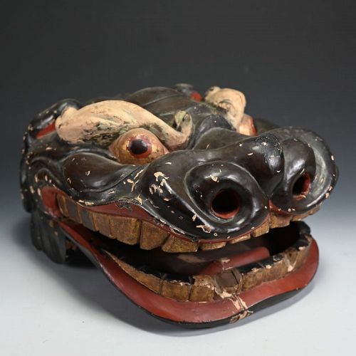 18th c. Japanese Shishi Lion Dance Mask