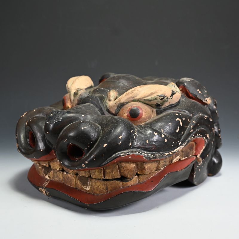 18th c. Japanese Shishi Lion Dance Mask