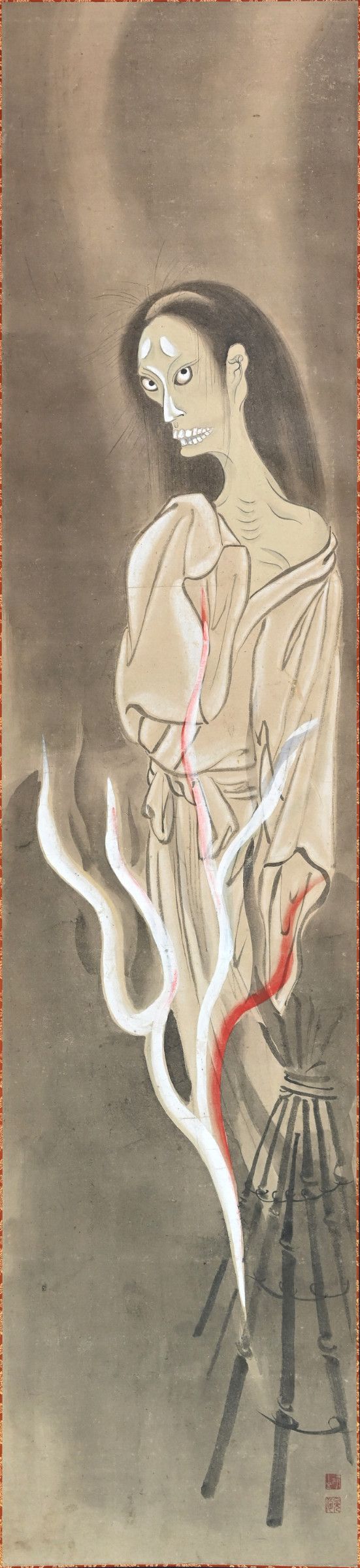 The Horror! Antique Japanese Ghost Scroll