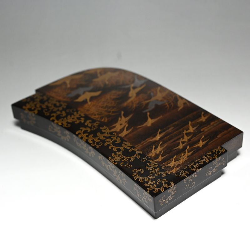 Unusual Edo period Suzuri-bako Lacquered Writing Box