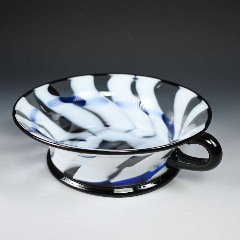 Colored Glass Bowl by Iwata Toshichi, 1936