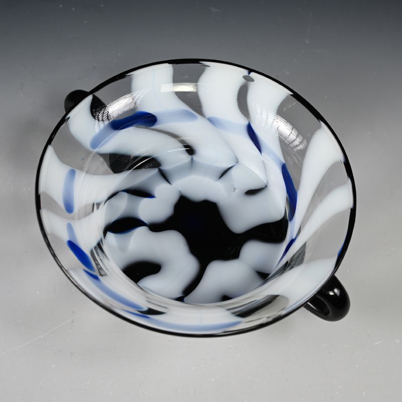 Colored Glass Bowl by Iwata Toshichi, 1936