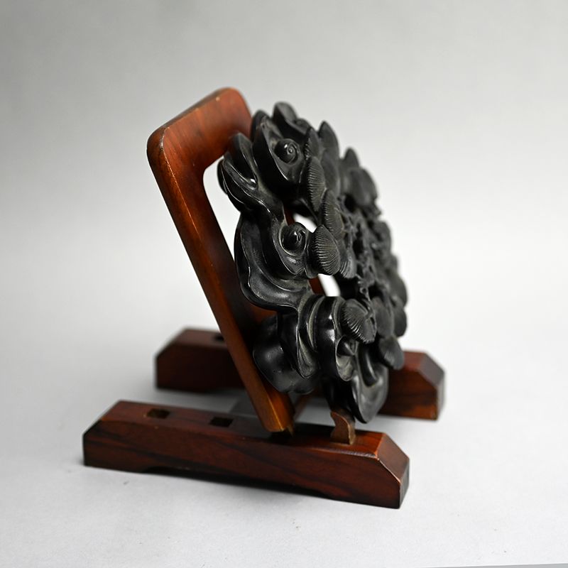 Antique Japanese Scholar Object Wood Carving