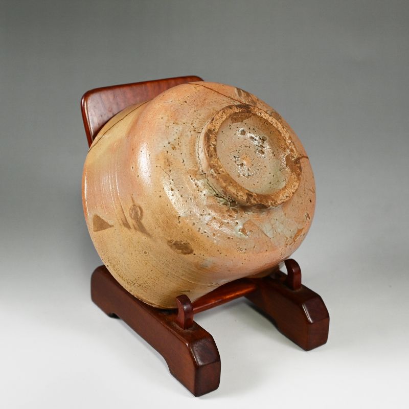 Ancient Hagi Chawan Tea Bowl with Kintsugi Gold Repair