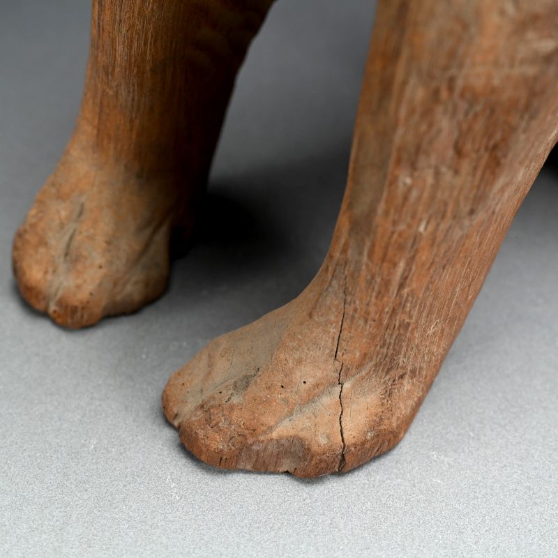 Momoyama to Early Edo Carved Wood Koma-inu Guardian