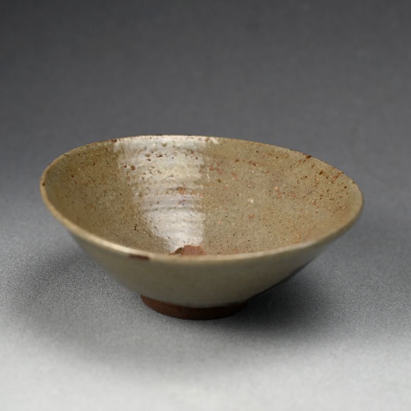 Antique Asahi Yaki Chawan w/ Kintsugi Gold Repair