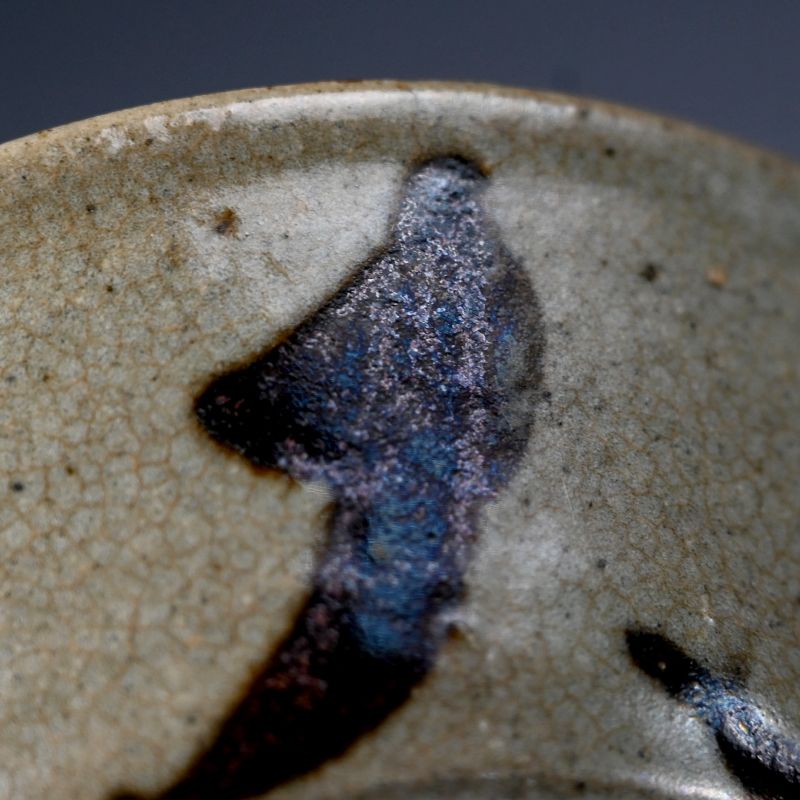 Antique Asahi Yaki Chawan w/ Kintsugi Gold Repair