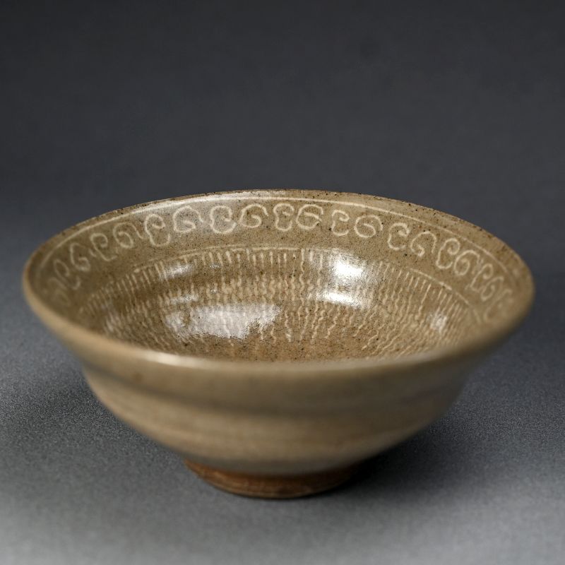 Antique, Japanese Rakuzan Yaki Chawan Tea bowl