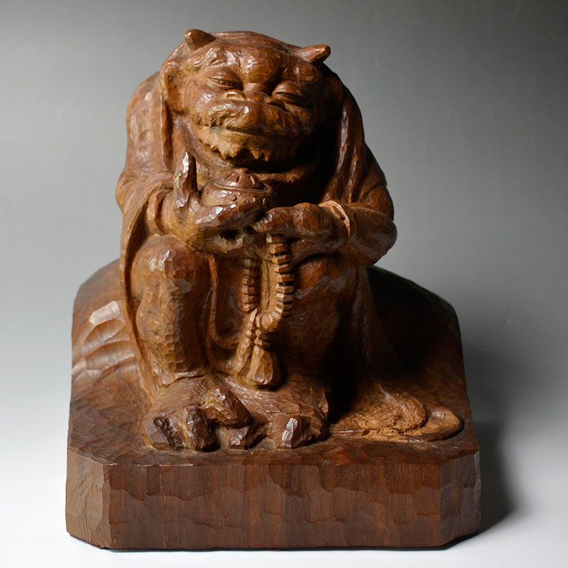 Hirata Masaya Wood Carving, Demon Drunk on Incense