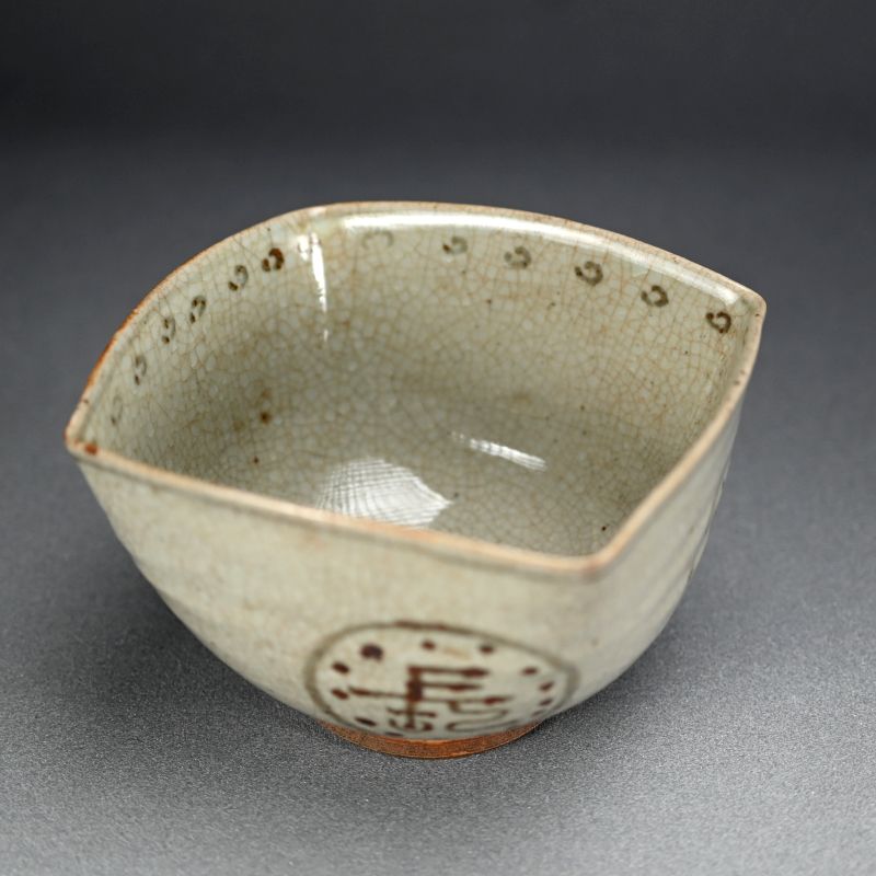 Antique Japanese Fujimi-yaki Pottery Bowl