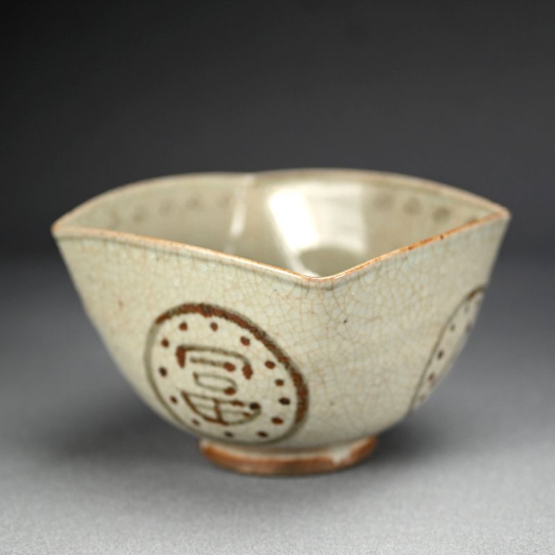 Antique Japanese Fujimi-yaki Pottery Bowl