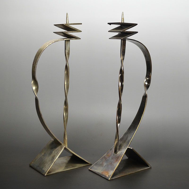 Art Deco Era Candle stick set by Hata Zoroku