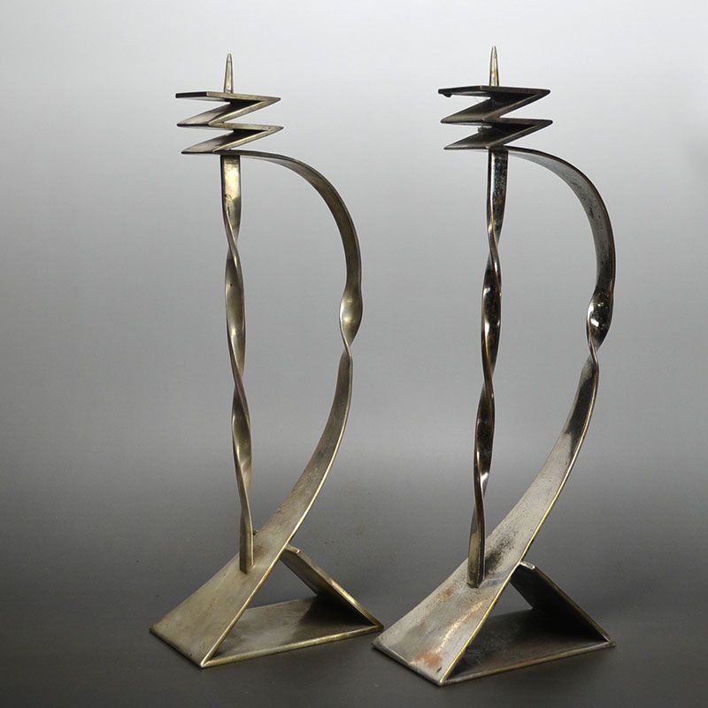 Art Deco Era Candle stick set by Hata Zoroku