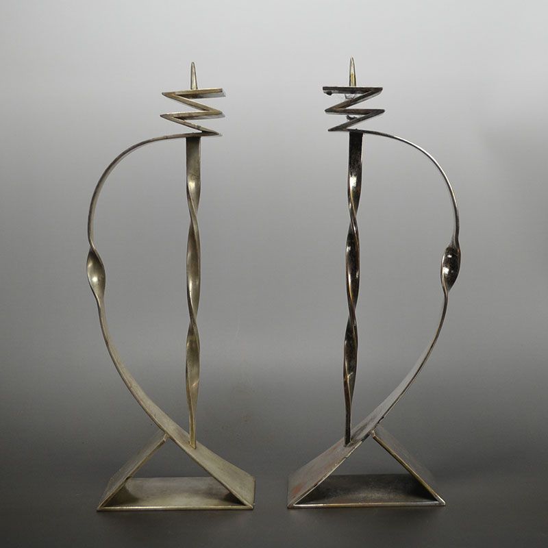 Art Deco Era Candle stick set by Hata Zoroku