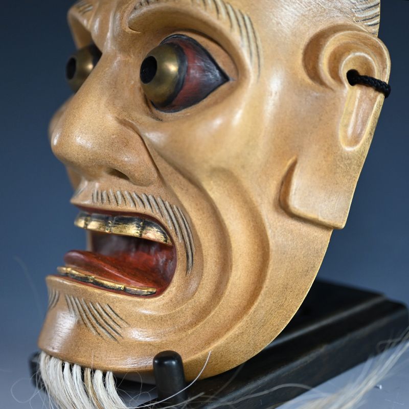 Japanese Noh Mask named “ AKUJYOU” (Evil Lieutenant)