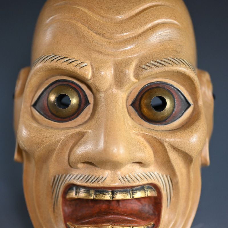 Japanese Noh Mask named “ AKUJYOU” (Evil Lieutenant)