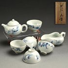 Porcelain Sencha Tea Set by Tanaka Hakuin