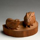 Serenity in Wood, a Carved Rabbit Okimono by Yamaguchi Toshio